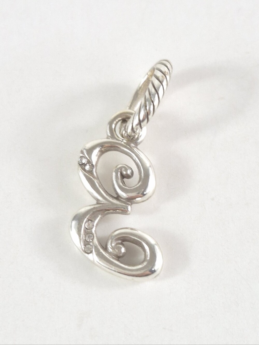 Brighton Number 3 Crystal Charm - Picture 3 of 4